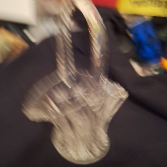 VINTAGE DUNCAN MILLER STYLE LIGHT CUT FLOWER PATTERN GLASS 6" FLOWER BASKET - Picture 3 of 5